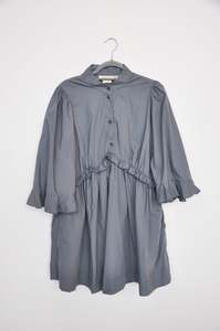 Karen Walker Mini Frill Dress - dark grey