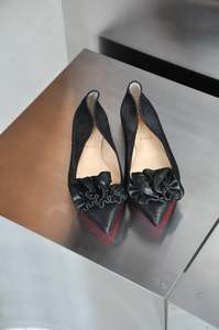 Preloved: Christian Louboutin Anemosea Flats - black/sparkle