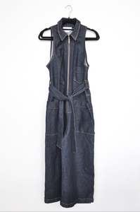 Preloved: Outland Denim X Karen Walker Sleeveless Jumpsuit - Indigo Denim
