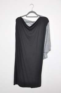 Otsu Asymmetrical Floral Dress - black/white