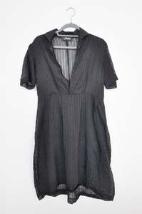 Preloved: JPalm Striped Sheer Dress - black