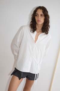 Tops: Left Shirt in White