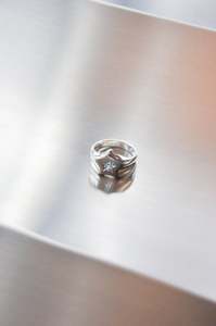 Jewellery: Star Signet Ring in Silver & Topaz