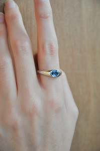 Jewellery: Orbit Ring in Silver & London Topaz