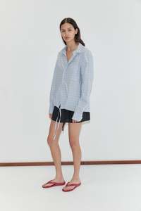 Stand Shirt in Powder Check