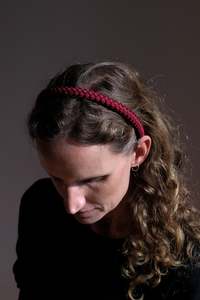 Hats: Braided Headband in Sienna/Raspberry