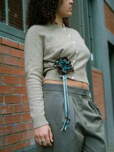 New Arrivals: Bloom Pin in Mid Brown & Aqua 4