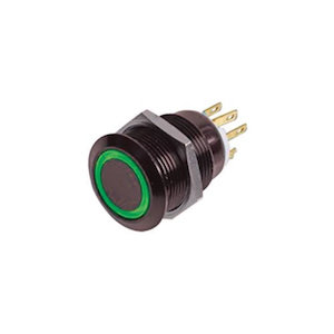 12mm Green LED AV Switch (Momentary) - Sulphur City Foundry Store, NZ