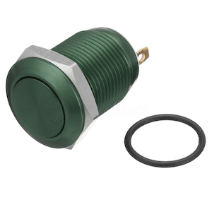 12mm Green Metal AV Switch (Latching) - Sulphur City Foundry Store, NZ