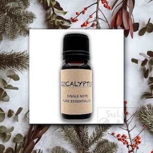Pure eucalyptus essential oil, single note.