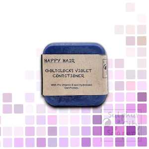 Shampoo Bar: Goldilocks, Violet Conditioner bar.