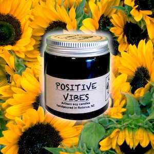 Soy Candles: Positive Vibes soy candle. 80g