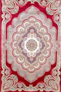 Red Flower Paradise – Luxury Persian Rug
