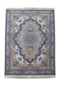1200 Reeds: Gray Floral Arch - Persian Rug