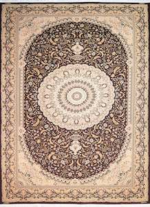 Persian Rugs Non Slip: Chocolate Shah - Jacquard Persian Rug
