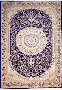 Persian Rugs Non Slip: Midnight Blue Shah - Jacquard Persian Rug