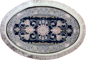 Oval Ornamental Blue II