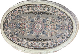 Oval Ornamental Gray II