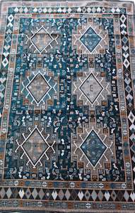 Throws Floor Covers: Teal Diamond - Throw / Floor Cover