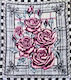 Gray Frame and Pink Florals - ‘Shadilon’ Mink Blanket (Double)