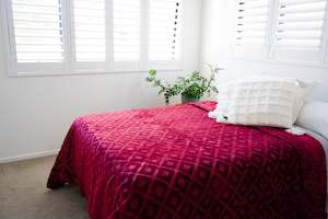 Double Blankets: Red Diamonds - ‘Parmida’ Mink Blanket  (Double)