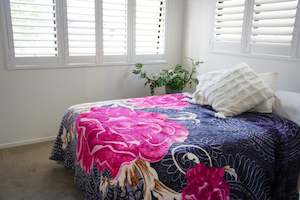Double Blankets: Blue and Pink Spirals - ‘Atis’ Mink Blanket  (Double)