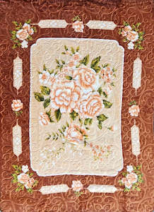 Single Blankets: Apricot Bloom - Mink Embossed Blanket  (Single)