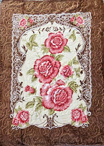 Single Blankets: Chocolate Frieze - Mink Embossed Blanket  (Single)