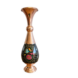 Black Rose - Copper Vase With Round Rim