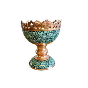 Copper Decor: Aqua Droplets - Copper Goblet