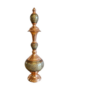 Copper Decor: Tawny Mosaic - Copper Vase Stoppered