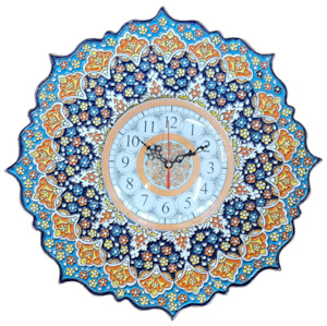 Ceramic Decor: Aqua Sunrise - Clock
