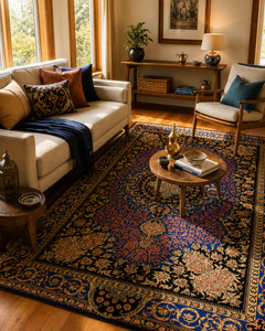 Rugs: Sapphire Crown Rug - Persian rug