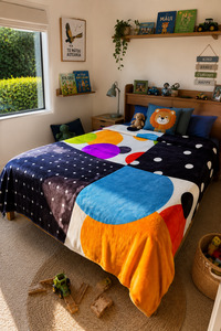 Double Blankets: Sunset Confetti - ‘Golbaft’ Mink Blanket (King Double)