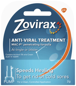 Zovirax Cold Sore Cream 2g Pump Pack