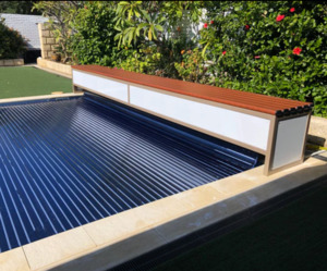 Pool Covers Thermal Blankets: PSH ABOVE GROUND ROLLER - AUTOMATIC SLAT POOL COVER - Rigid Slat Covers