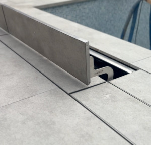 Eco Vanishing Hinge Hidden Pool Cover Roller: Eco-Vanishing Cavity Storage - Tiles lid, Under Ground aluminium units