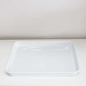 Enamelware: White Enamelware Tray