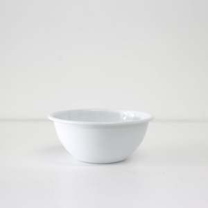 White Enamelware Bowl