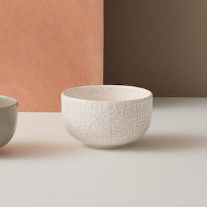 Gidon Bing Ceramics: Gidon Bing Small Bowl - Bone Crackle