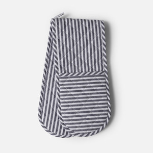 Citta: Double Oven Mitt - Navy Stripe