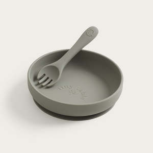 Discount Allowed: Tiny Table Plate + Spork - Olive