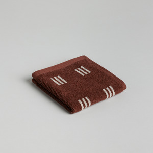Bathroom Body: BAINA Selene Face Cloth - Mudbrick + Creme