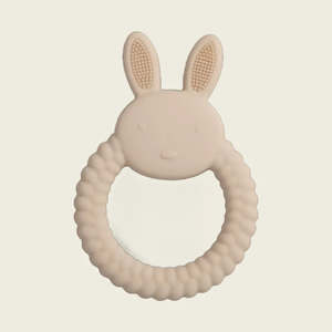 Best Selling: Rabbit Silicone Teether - Oatmeal