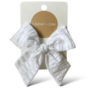 Best Selling: Christmas Hair Bow - White