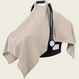 Nursery Feeding: Muslin Cover (Carseat and Buggy) - Oatmeal