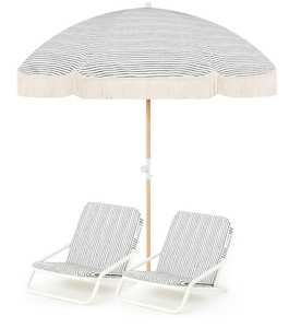 Natural Instinct Beach Umbrella & Beach Chair Set