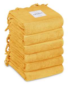 Beach Towel Sets: Golden Beach Towel Set of 6