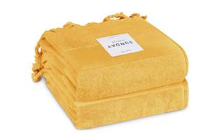 Beach Towel Sets: Golden Beach Towel Set of 2