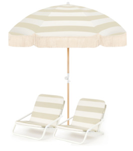 All Umbrellas All Styles And Beach Sets: Low Tide Beach Umbrella & Beach Chair Set